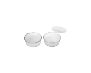 Covercup PP rond 61x29mm 50cc transparant met vast deksel