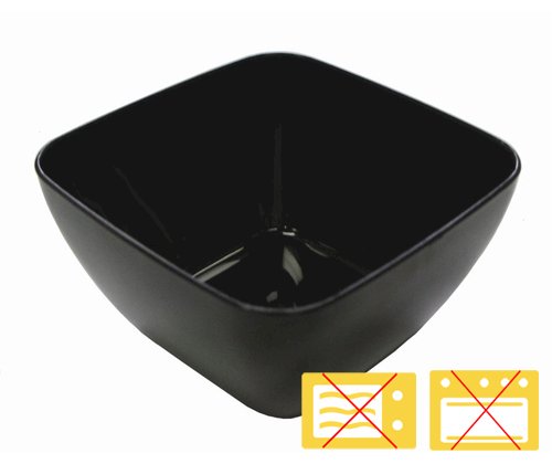 Tasting bowl PS vierkant 5x5x3cm zwart