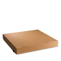 Boîtes à pizza Kraft 320x320x40mm E-Ondulee marron