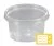 Rauwkost bak PP rond 115mm 350cc spuitgiet, transparant