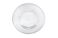 Deksel RPET @95mm met kruisgleuf transparant voor beker 448914,15,16