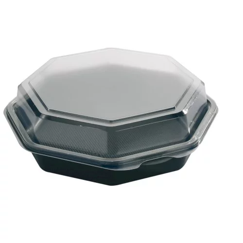 Boîtes octaview octogonal PS 190x60mm rond 1240cc noir + couvercle fixe