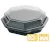 Boîtes octaview octogonal PS 190x60mm rond 1240cc noir + couvercle fixe