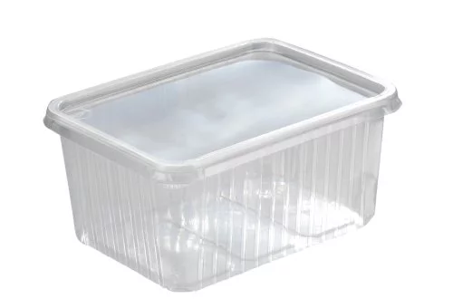 Mahlzeitbehälter PP rechteckig 180x133x93mm 1500cc transparent, verschliessbar, mikrowelle