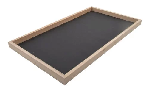 Blatt schwarz Papier 43x23cm  lebensmittelecht für 453210 Holzteller