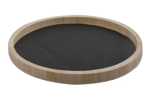 Voedselveilig papier Ø43cm zwart tbv houten serveerbord 453209