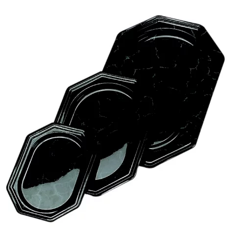 Caterwareschaal RPET 8-hoekig 55cm zwart