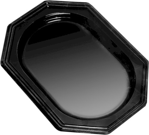 Caterwareschaal PS 335x250mm 8-hoekig 1-vaks zwart