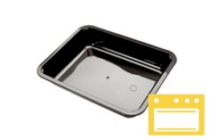 Cpetschaal 1-vaks 226x177x50mm 1350cc zwart, deksel: 456071