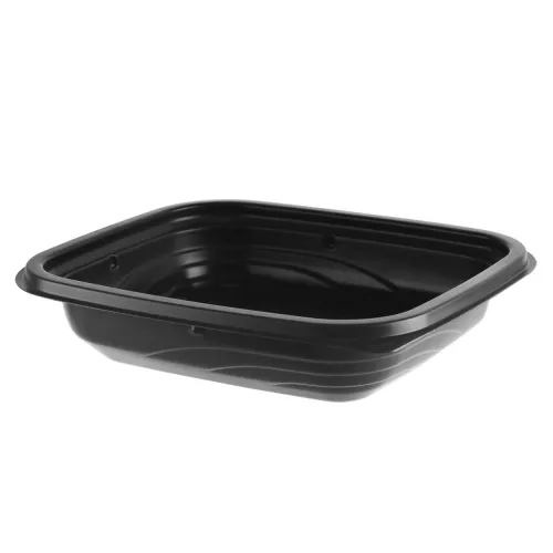 Maaltijdtray PP 168x146x35mm 355cc zwart, deksel: 456236