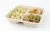 Bio menubak 3-vaks suikerriet 23x23x4cm 500/200/200ml bruin