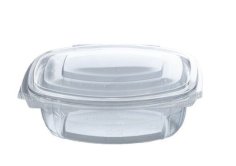 Salatbehälter PLA 15,9x13x5,5cm transparent 500ml mit festem Deckel