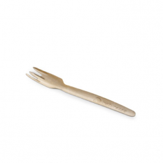 Zak-100 vork papier 16,5cm bruin Composteerbaar volgens EN13432