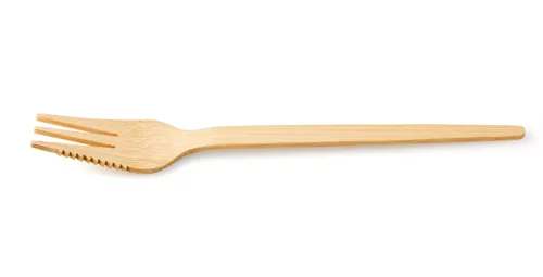 Snackvork bamboe met snijkant