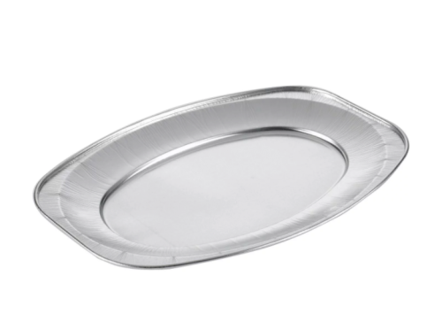 Caterware schaal aluminium 430x288x23mm ovaal