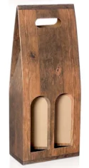 Draagds 2-fles wijn 183x90x445mm vintage