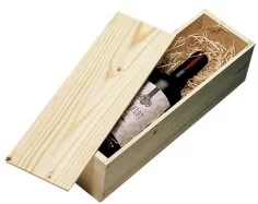 5er-Pkg Weinkiste Holz f. 1 Flasche,Schiebedeckel 337 x 95 x 85 mm
