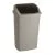 Poubelle + couvercle balançoire plastique 50l gris 40.6 x 34.1 x 66.8cm