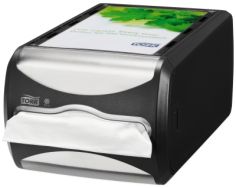 Distributeur de serviettes de table Tork Xpressnap compteur d'interfold noir N4