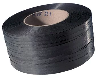 2 Rol./3000 m Umreif. band PP, 12 x 0,55 mm schwarz, Kern 200 mm, Zugkraft 116 kg