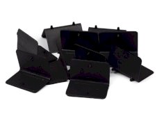 Hoekbeschermer kunststof 35x40mm zwart, met pinnetjes