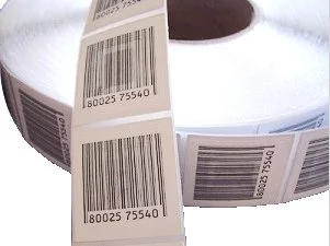 2.000 Sicherheitsetiketten, 30 x 40 mm RF weiß mit Barcode, elektromagnetische Elemente
