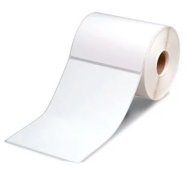 Etiket thermal 100x150mm wit perfo perm. gap 2,4 kern 25,4 wikkel.1 buitenz