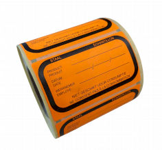Etiket HACCP 70x42mm Staal