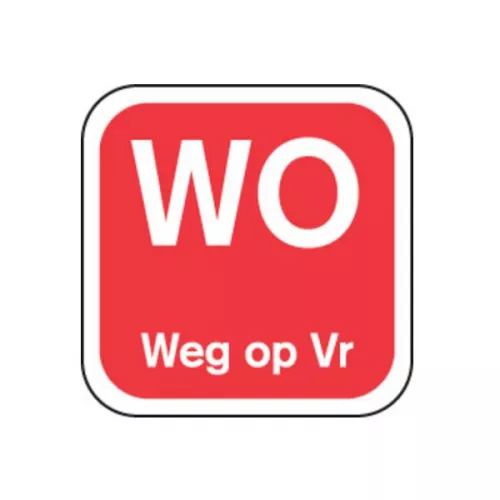 Etikett HACCP WO weg auf VRY