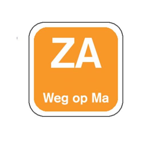 Etiket HACCP ZA weg op MA