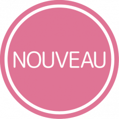 500 Etiketten 35mm rose-weiß 'Nouveau' 'Nouveau'