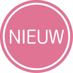 500 Etiketten 35mm rose-weiß 'Nieuw'