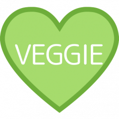 500 Etiketten 35mm grün-weiß 'veggie'