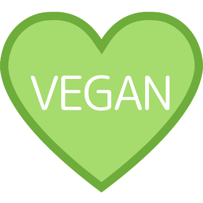 Etiketten @35mm groen-wit hart 'vegan'