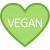 500 Etiketten 35mm grün-weiß 'vegan'