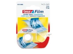 Klarsicht. 1 Rol. doppelseitiges Klebeband Tesa 12 mm x 7,5 m + Spender