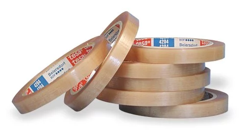 Vinyltape PVC 15mmx66mtr 59my transparant solvent belijming, tesa 4204