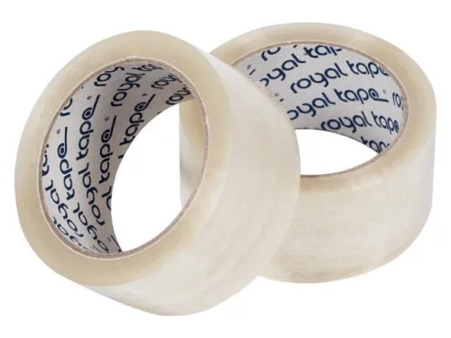 36 Rol. Vinylklebeband PVC, 48 mm x 66 m 32my transparent, Royal Tape, 31, Naturkautschuk