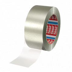 Tape PET 50mmx66mtr 56my transparant 70% PC recycled, Tesa 60412