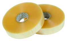 Tape PP 48mmx100mtr transparant 28my, 76mm kern, low noise, acryl