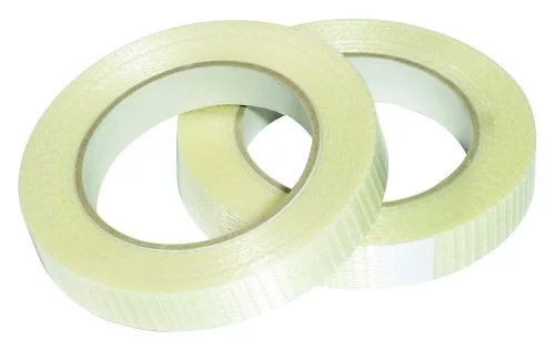 Filamenttape 25mmx50mtr hotmelt transparant, verstrekt in lengte