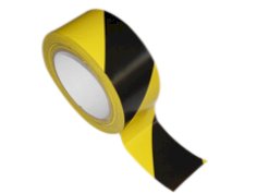 Vloermarkeringstape 50mmx18mtr zwart/geel