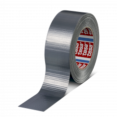 Duct-tape 48mmx50mtr zilver 180my solvent belijming, tesa 4613