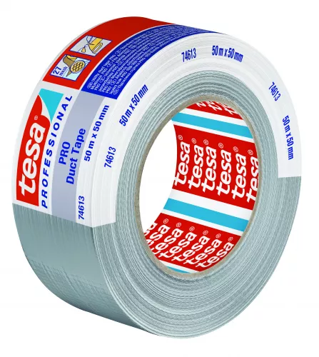 Duct-tape 50mmx50m argent adhésif solvant, tesa 74613