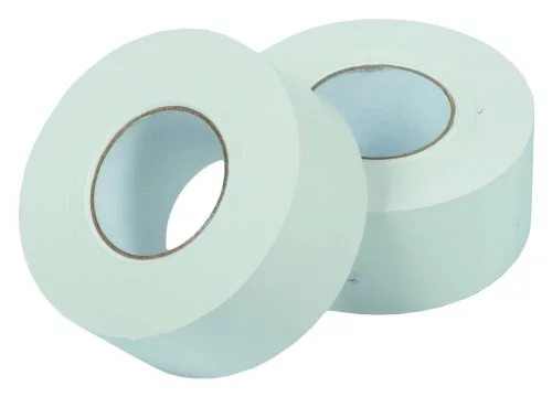 Plakband papier 70mmx200mtr K60 wit, gegomd buitenzijde