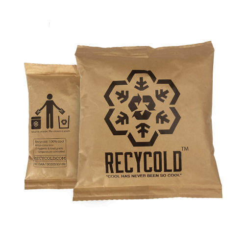 Koelelement Recycold Cool Pack bruin 20x15x2,5cm 400ml
