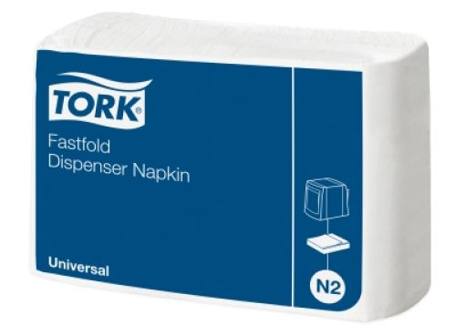 Serviette Tork 1-couche Blanc 25x30cm fastfold N2 Universal