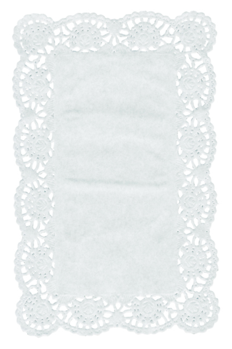 Taartrand rechthoek 30.4x20.3mm wit blossom