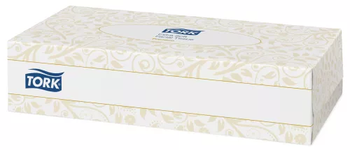 Disp.100 Taschentücher Tork extra soft facial 2-lgs, 20x20cm, F1 Premium