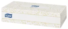 Disp.100 mouchoirs Tork extra soft facial 2-lgs, 20x20cm, F1 Premium